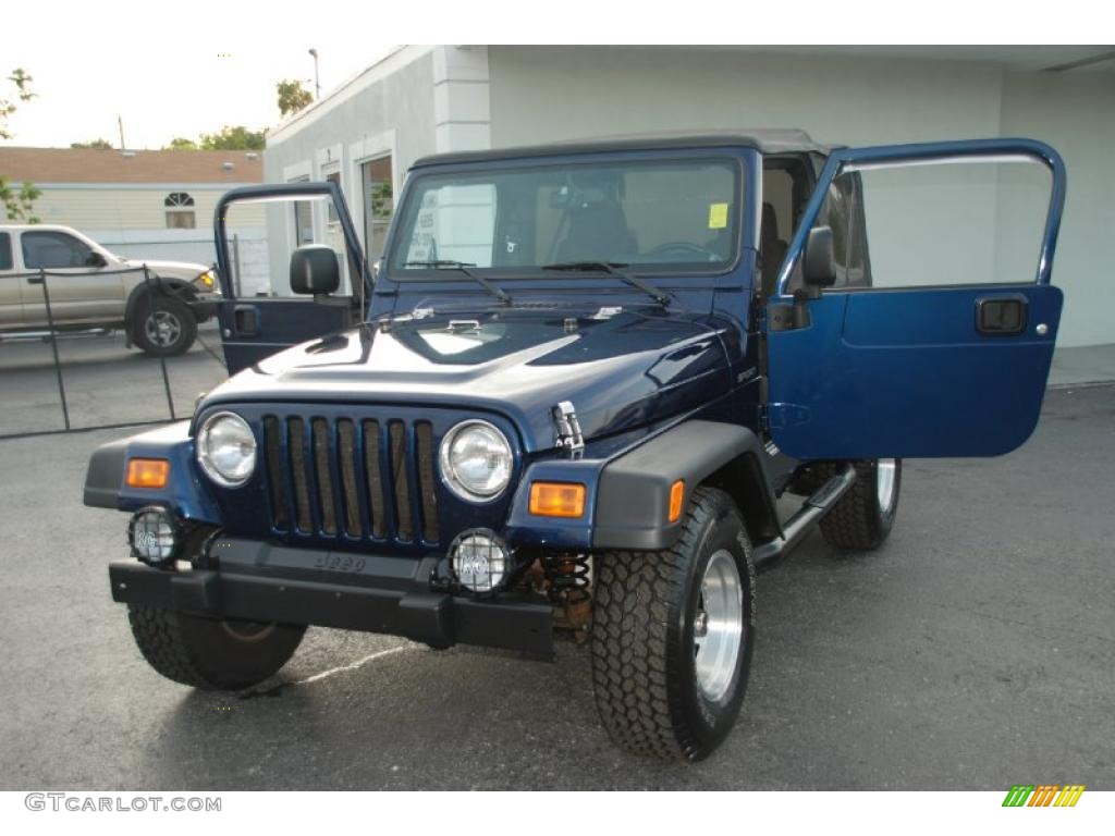 2004 Wrangler Sport 4x4 - Patriot Blue Pearl / Dark Slate Gray photo #9