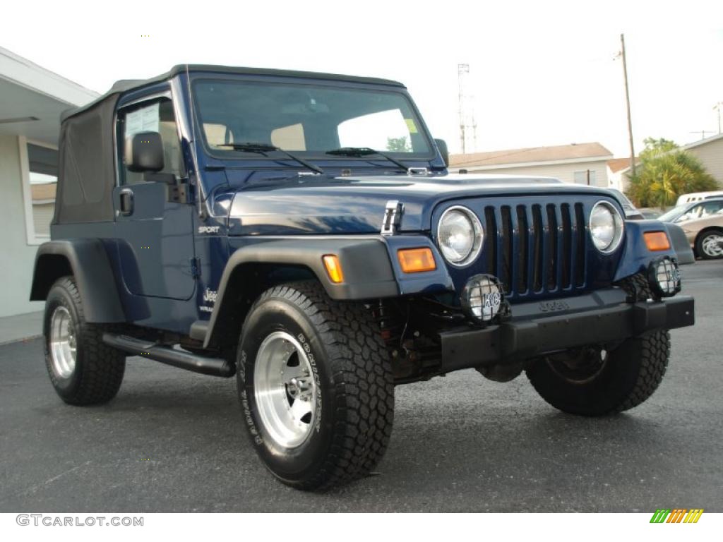 2004 Wrangler Sport 4x4 - Patriot Blue Pearl / Dark Slate Gray photo #11