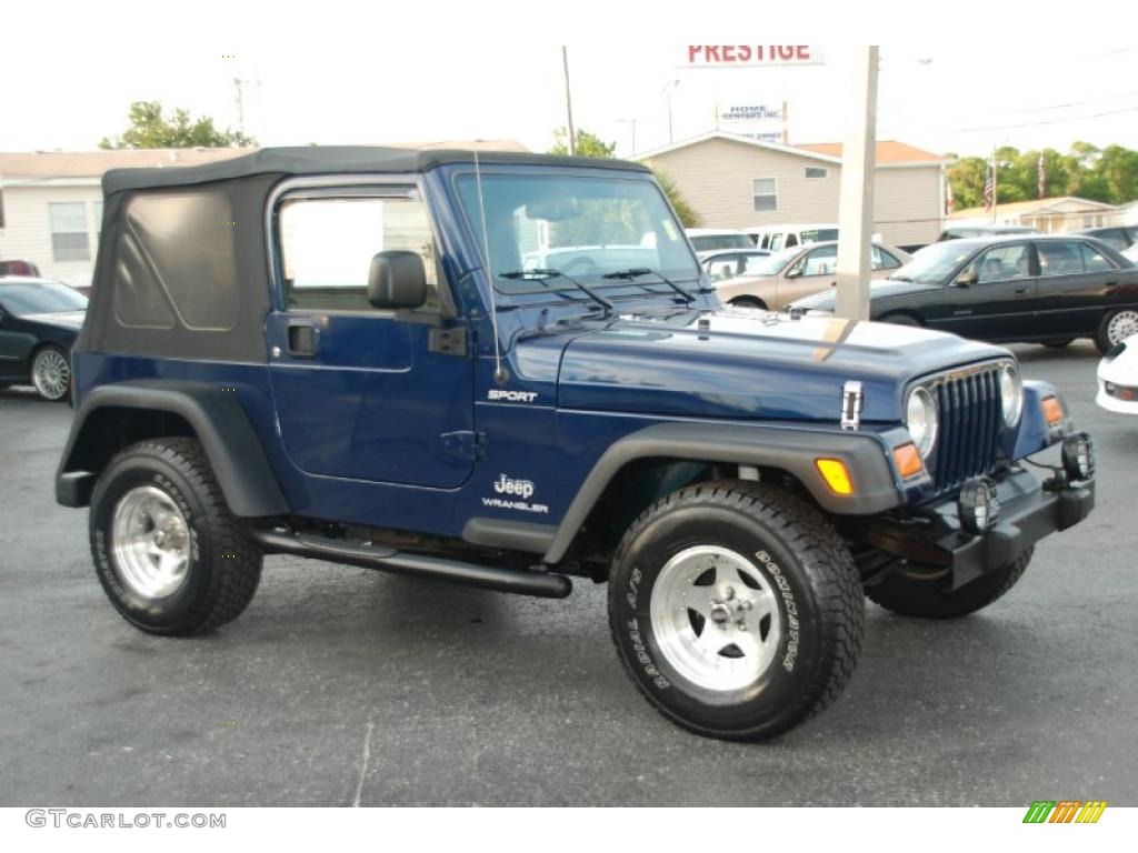 2004 Wrangler Sport 4x4 - Patriot Blue Pearl / Dark Slate Gray photo #13