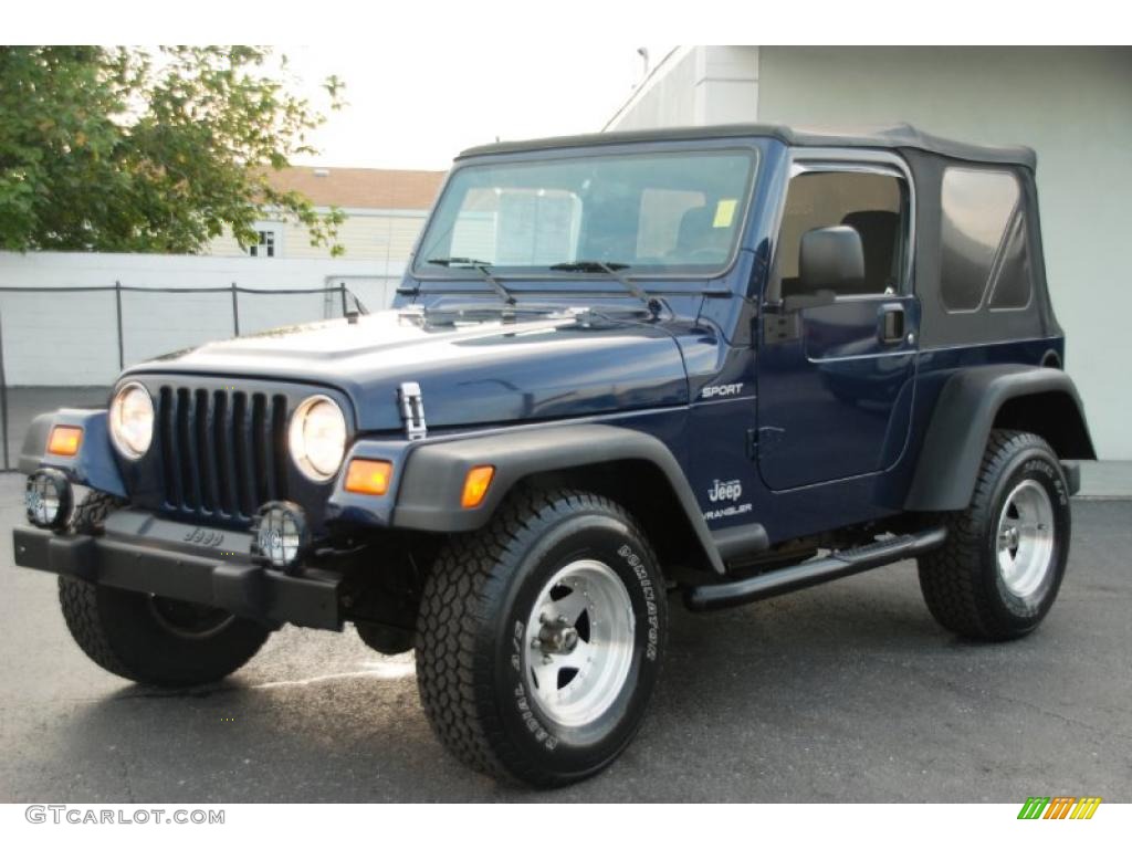 2004 Wrangler Sport 4x4 - Patriot Blue Pearl / Dark Slate Gray photo #20