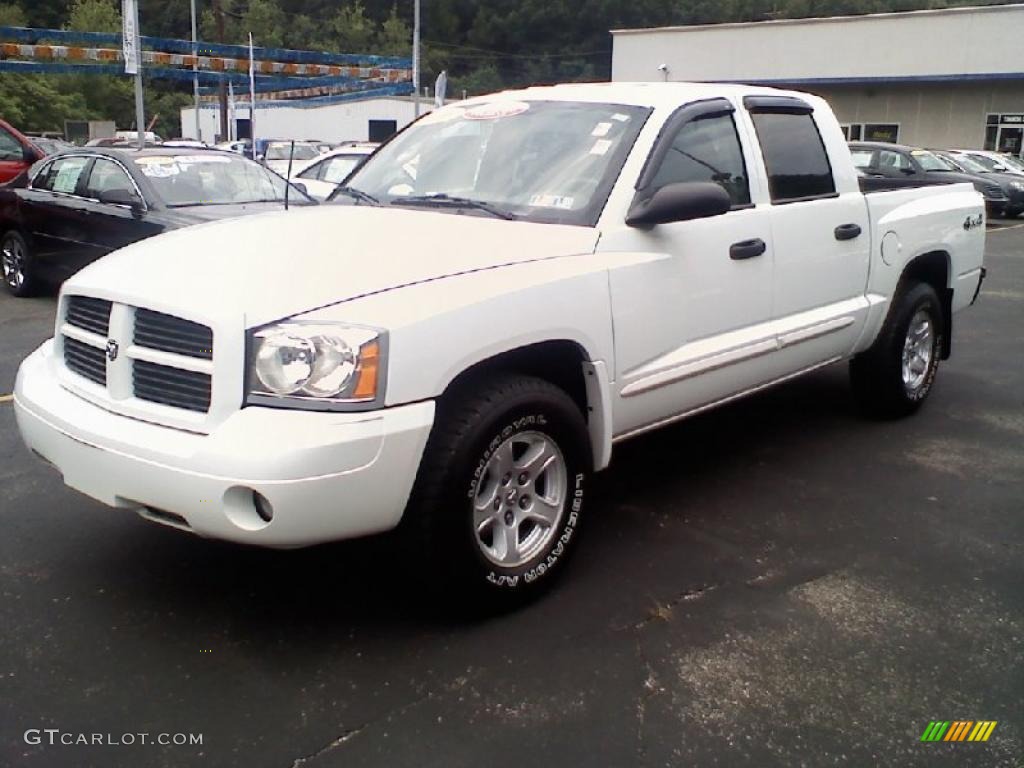 2006 Dakota SLT Quad Cab 4x4 - Bright White / Medium Slate Gray photo #1