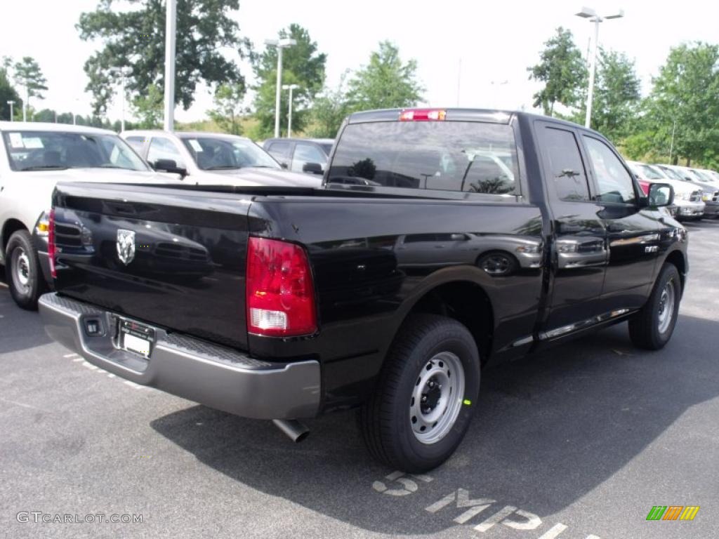 2010 Ram 1500 ST Quad Cab - Brilliant Black Crystal Pearl / Dark Slate/Medium Graystone photo #3