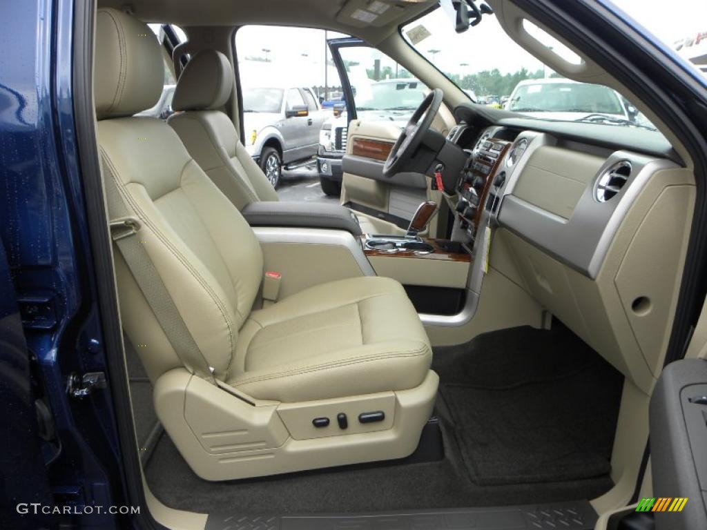 2010 F150 Lariat SuperCrew - Dark Blue Pearl Metallic / Tan photo #12