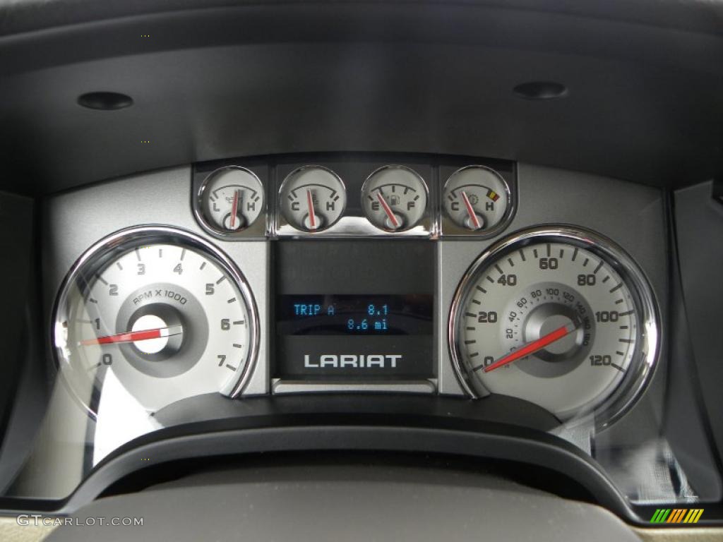2010 F150 Lariat SuperCrew - Dark Blue Pearl Metallic / Tan photo #19