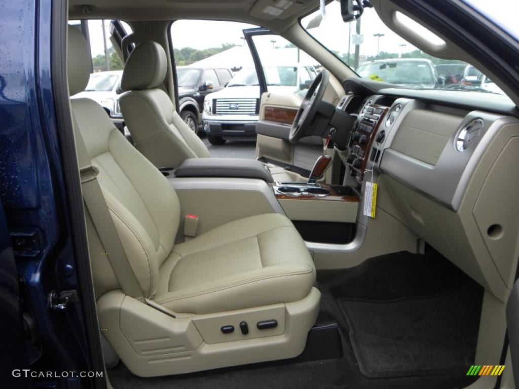 2010 F150 Lariat SuperCrew - Dark Blue Pearl Metallic / Tan photo #12