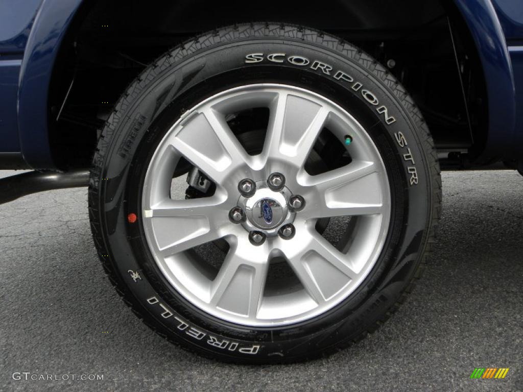 2010 F150 Lariat SuperCrew - Dark Blue Pearl Metallic / Tan photo #13