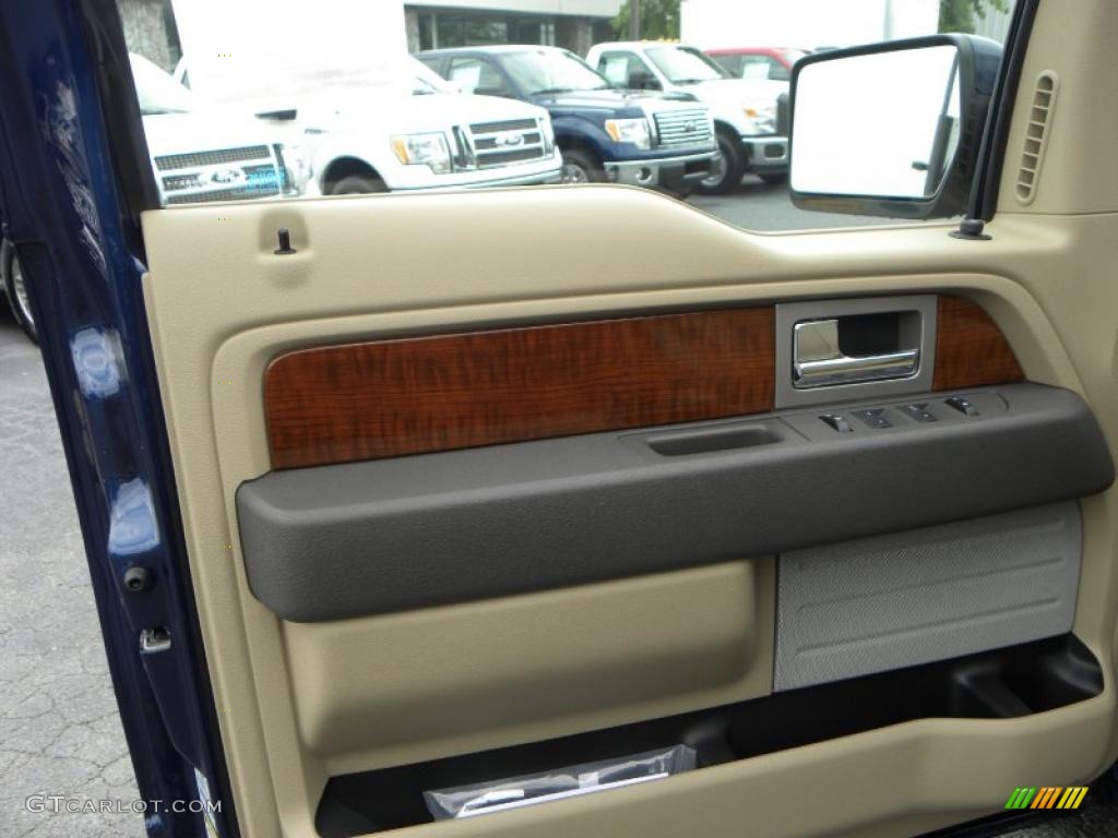 2010 F150 Lariat SuperCrew - Dark Blue Pearl Metallic / Tan photo #16