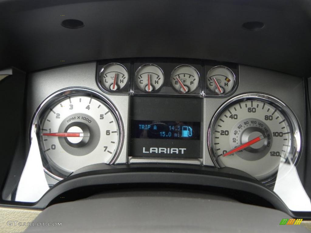 2010 F150 Lariat SuperCrew - Dark Blue Pearl Metallic / Tan photo #18
