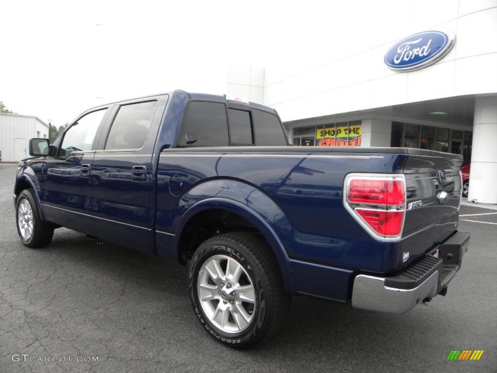 2010 F150 Lariat SuperCrew - Dark Blue Pearl Metallic / Tan photo #30