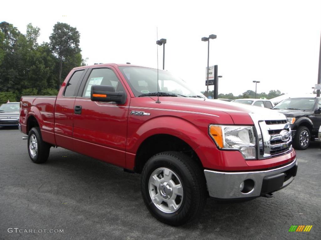 2010 F150 XLT SuperCab 4x4 - Red Candy Metallic / Medium Stone photo #1