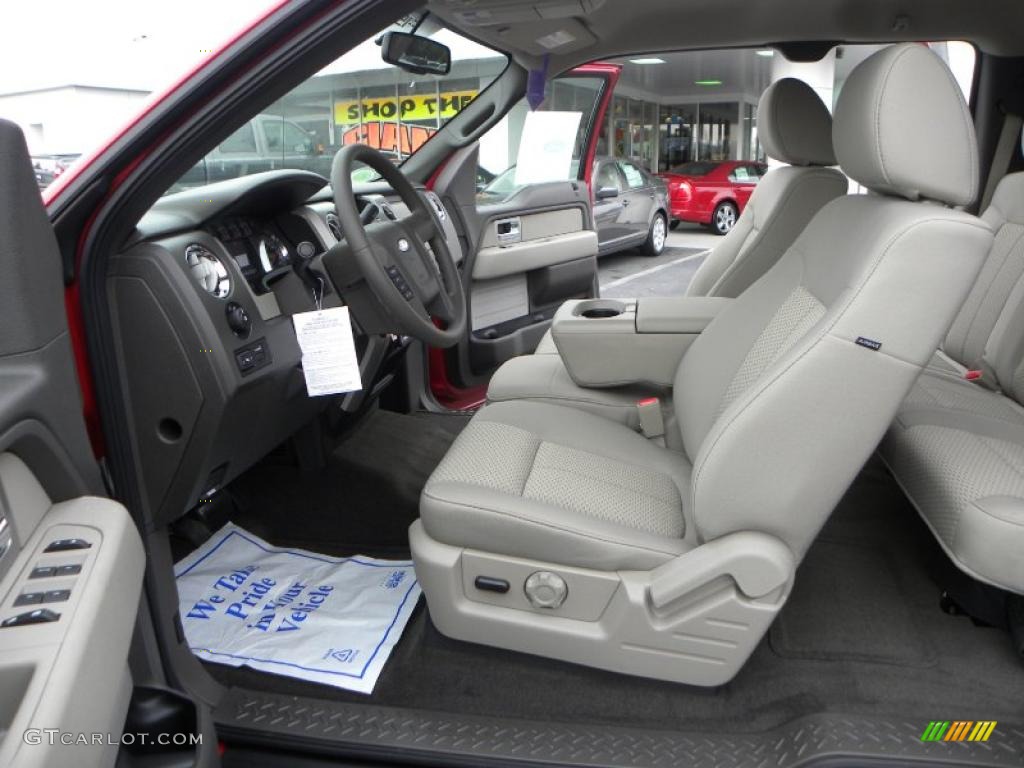 2010 F150 XLT SuperCab 4x4 - Red Candy Metallic / Medium Stone photo #9