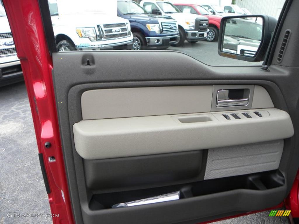 2010 F150 XLT SuperCab 4x4 - Red Candy Metallic / Medium Stone photo #16