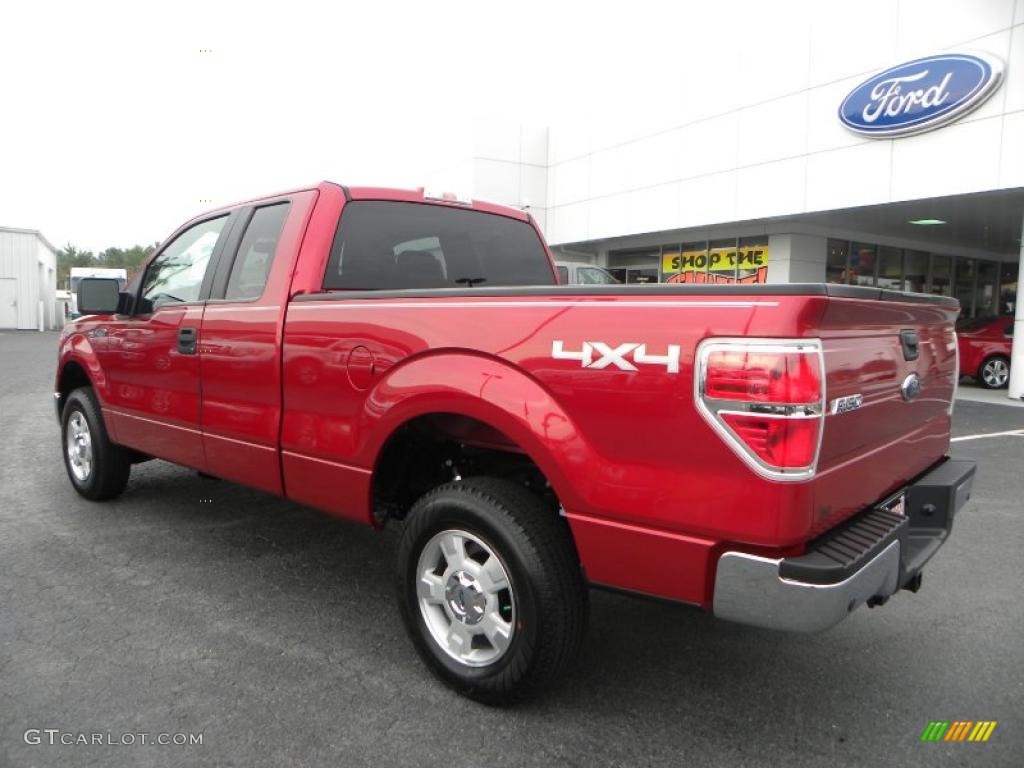 2010 F150 XLT SuperCab 4x4 - Red Candy Metallic / Medium Stone photo #29