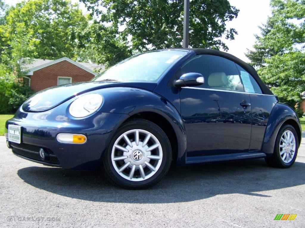 2004 New Beetle GLS Convertible - Galactic Blue Metallic / Cream Beige photo #5