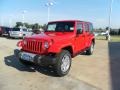 2010 Flame Red Jeep Wrangler Unlimited Sahara 4x4  photo #5