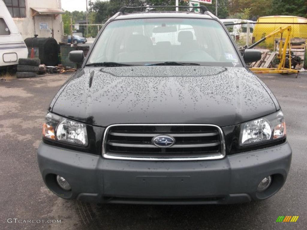 2005 Forester 2.5 X - Obsidian Black Pearl / Gray photo #1