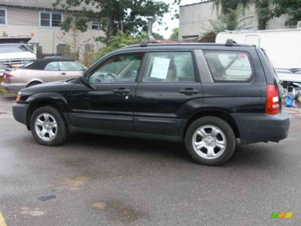 2005 Forester 2.5 X - Obsidian Black Pearl / Gray photo #7