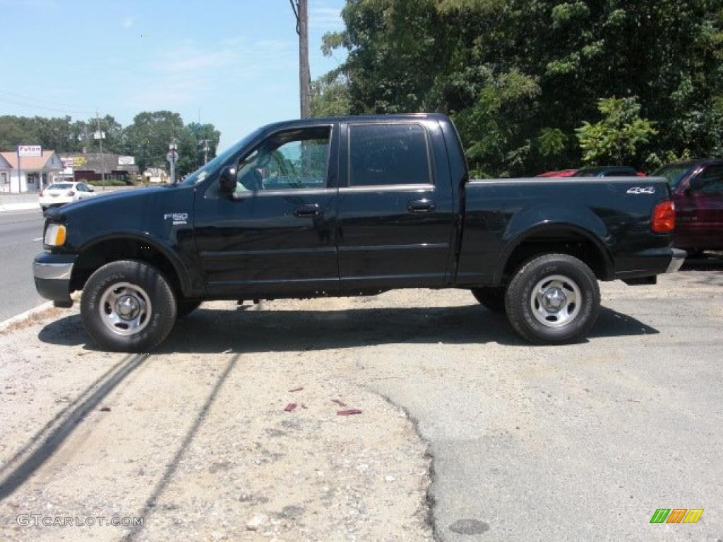 2001 F150 XLT SuperCrew 4x4 - Black / Dark Graphite photo #1