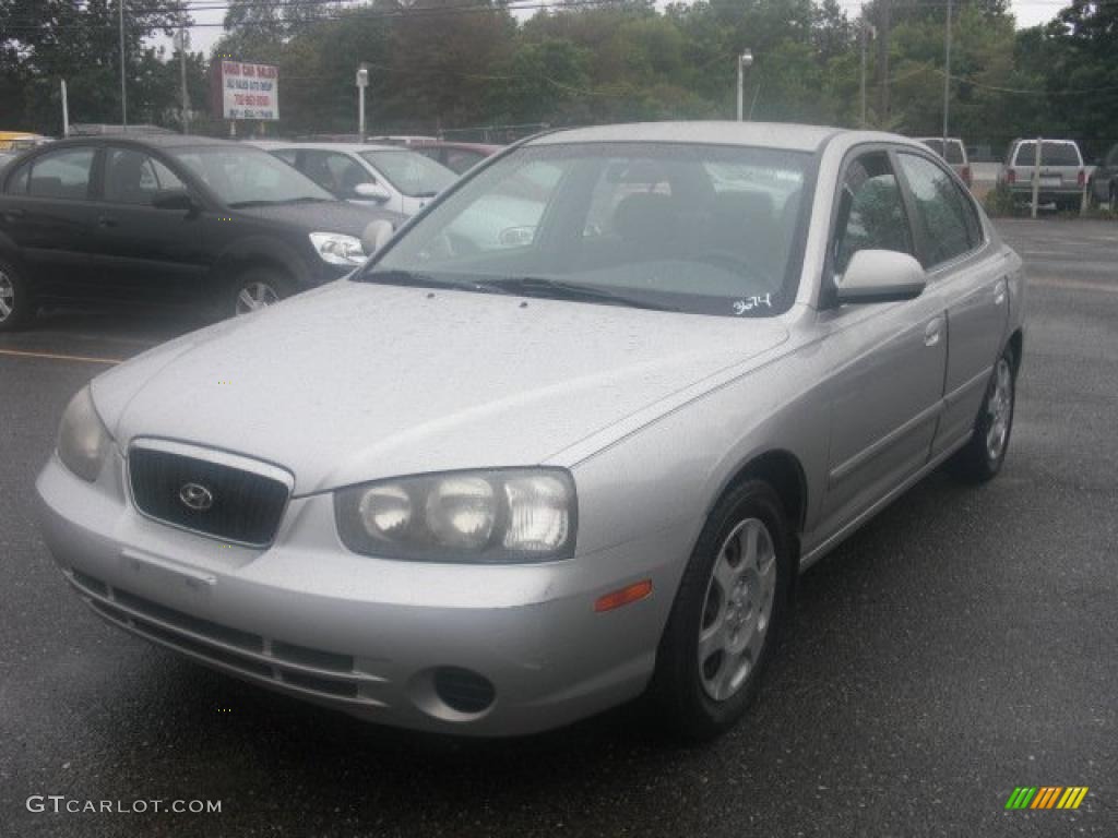2002 Elantra GLS Sedan - Silver Pewter / Gray photo #3