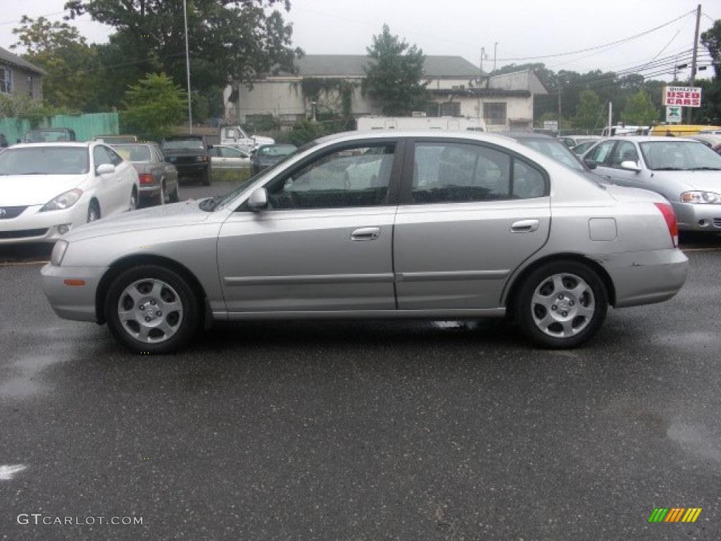 2002 Elantra GLS Sedan - Silver Pewter / Gray photo #4