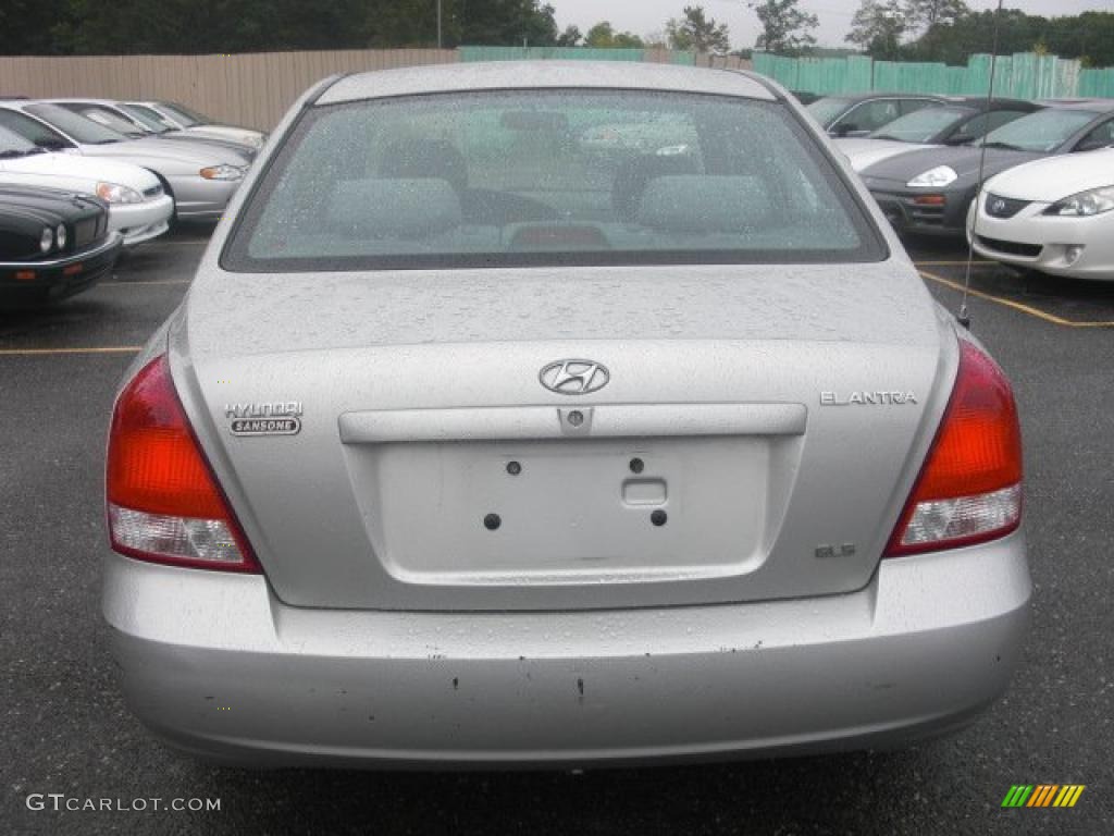2002 Elantra GLS Sedan - Silver Pewter / Gray photo #6