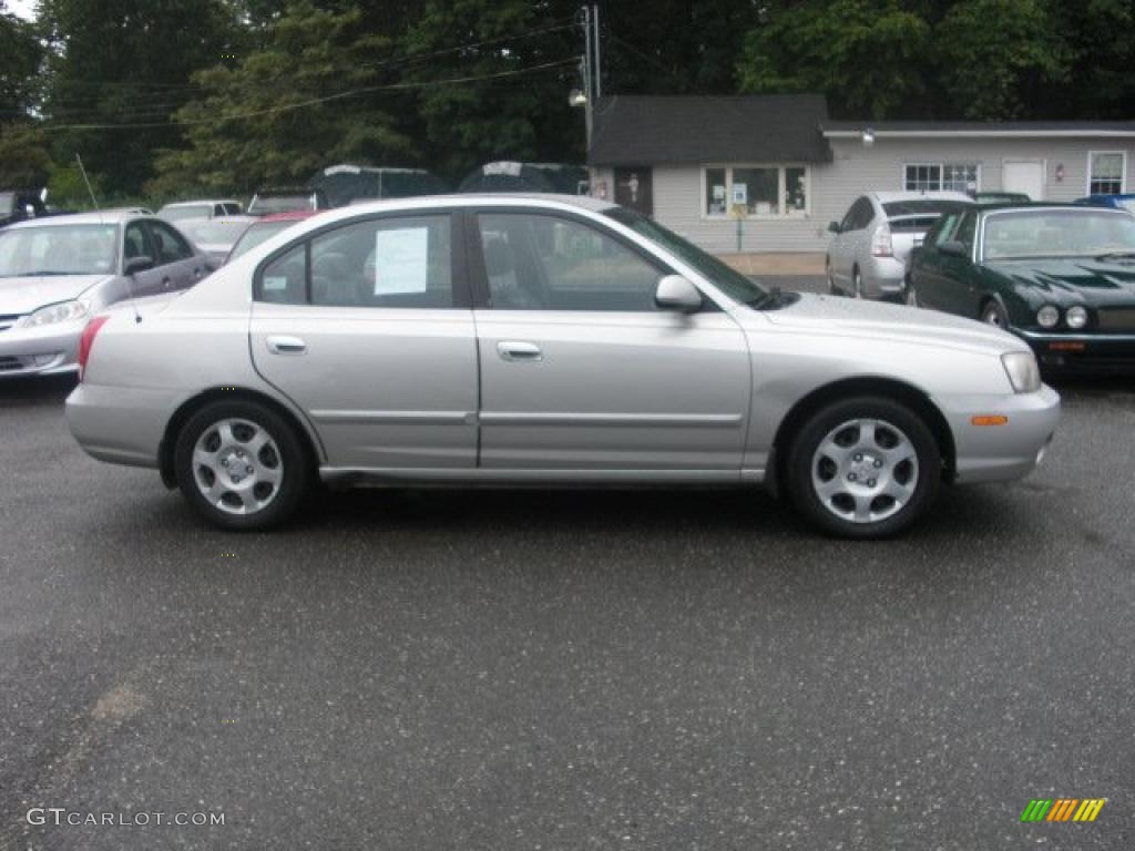 2002 Elantra GLS Sedan - Silver Pewter / Gray photo #8