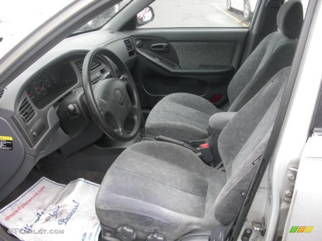 2002 Elantra GLS Sedan - Silver Pewter / Gray photo #9