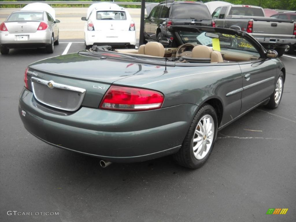 2002 Sebring LXi Convertible - Onyx Green Pearl / Sandstone photo #5