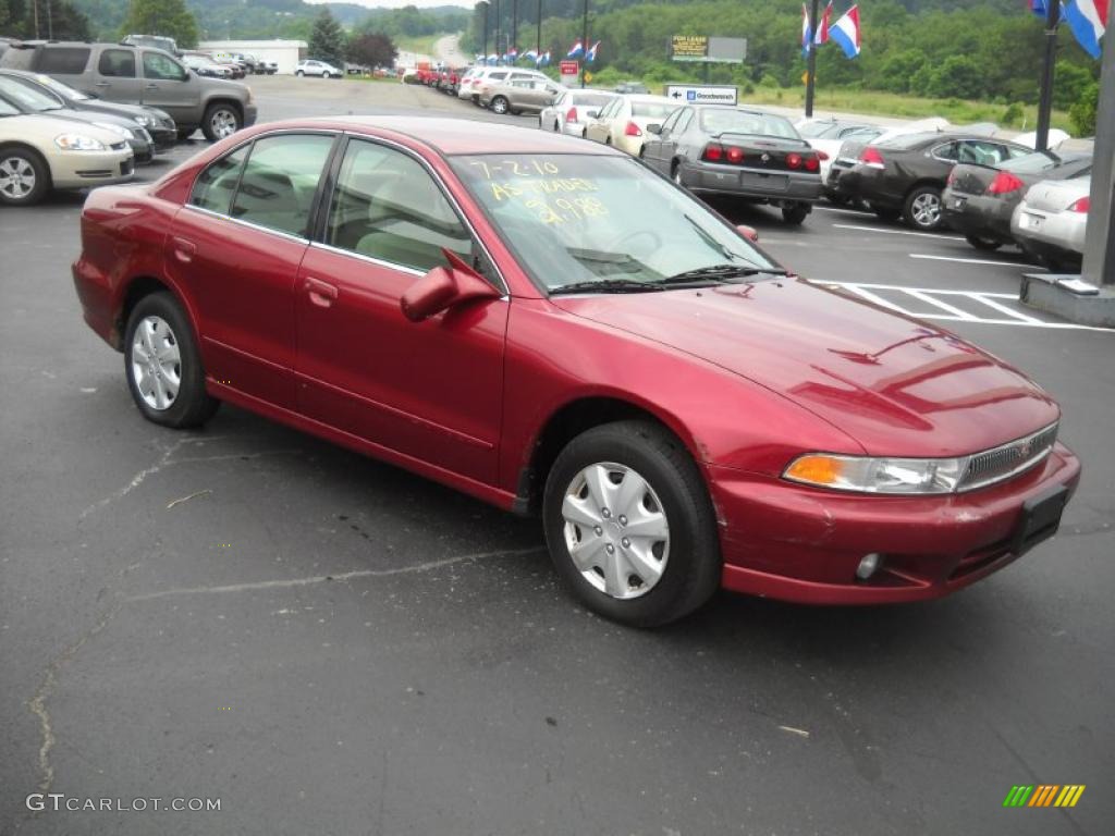 2000 Galant ES - Patriot Red Pearl / Gray photo #3