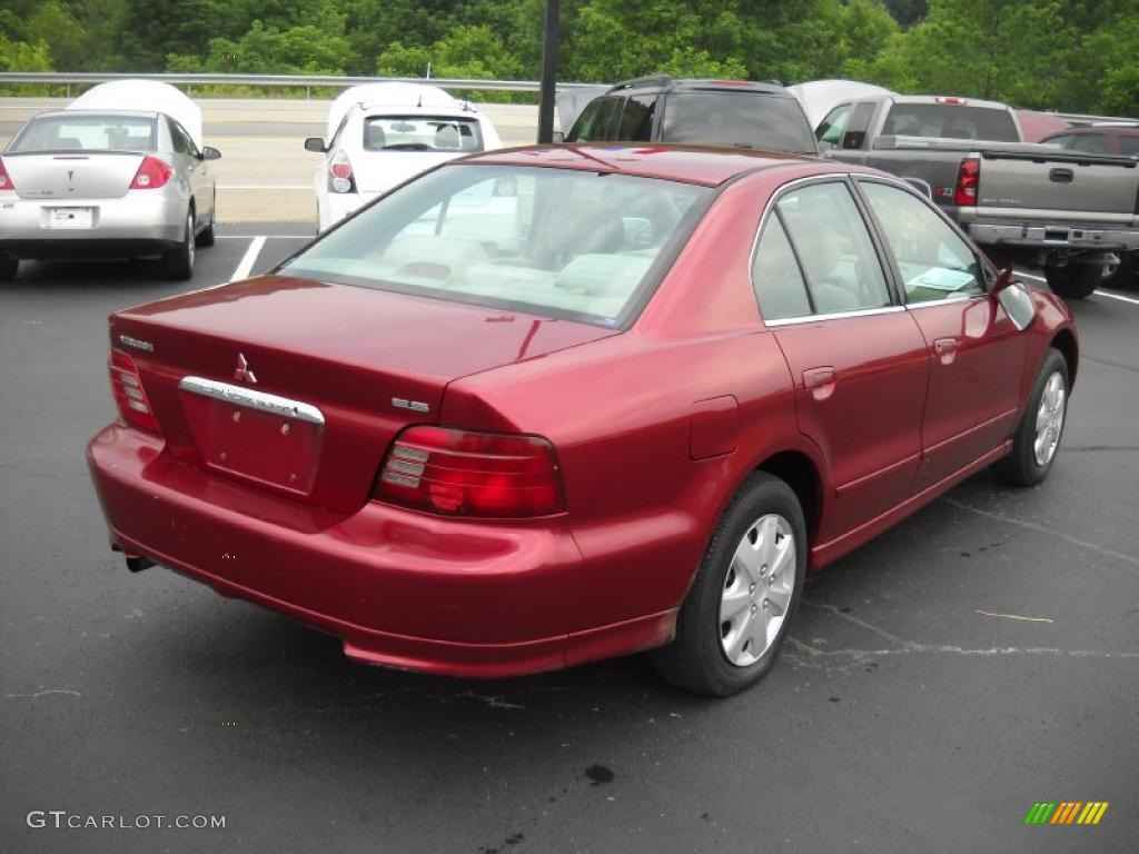2000 Galant ES - Patriot Red Pearl / Gray photo #5
