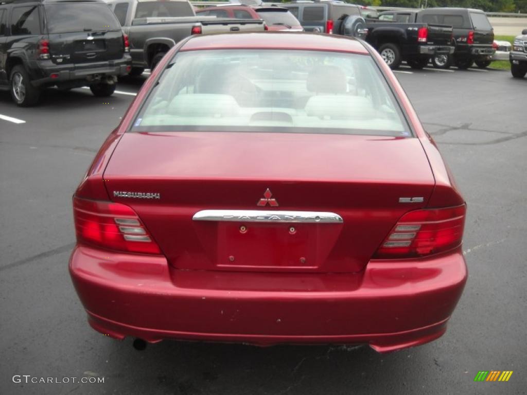 2000 Galant ES - Patriot Red Pearl / Gray photo #6