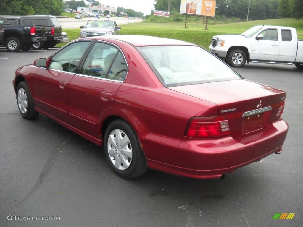 2000 Galant ES - Patriot Red Pearl / Gray photo #7