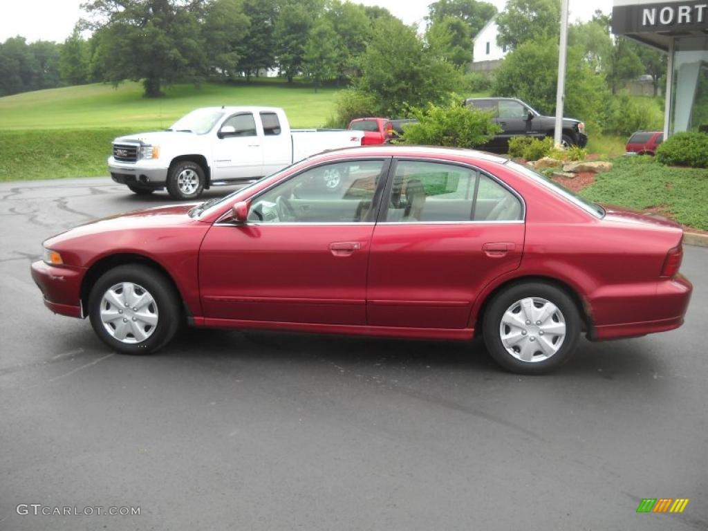 2000 Galant ES - Patriot Red Pearl / Gray photo #8