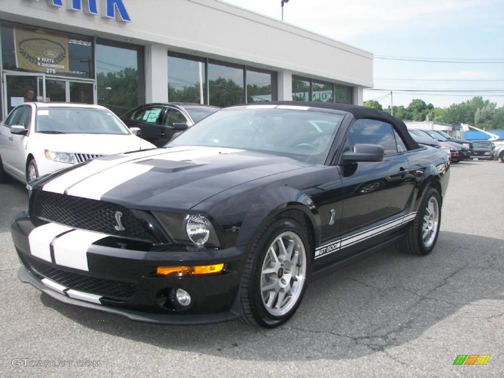 2007 Mustang Shelby GT500 Convertible - Black / Black/Red photo #1
