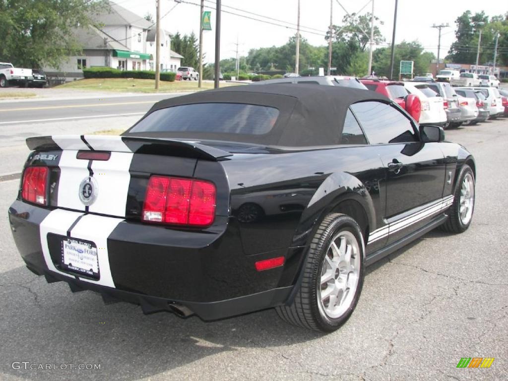 2007 Mustang Shelby GT500 Convertible - Black / Black/Red photo #3