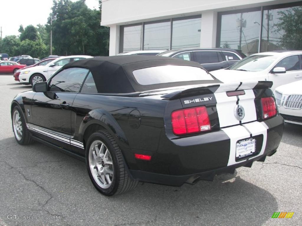 2007 Mustang Shelby GT500 Convertible - Black / Black/Red photo #4