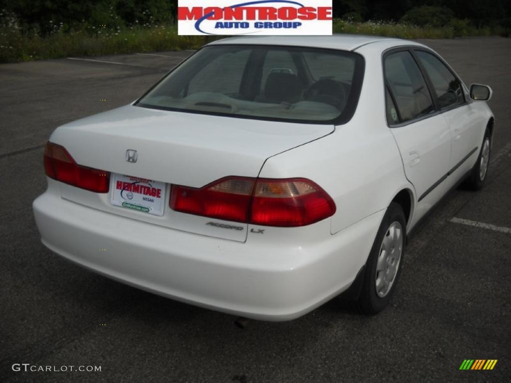 1999 Accord LX Sedan - Taffeta White / Gray photo #3