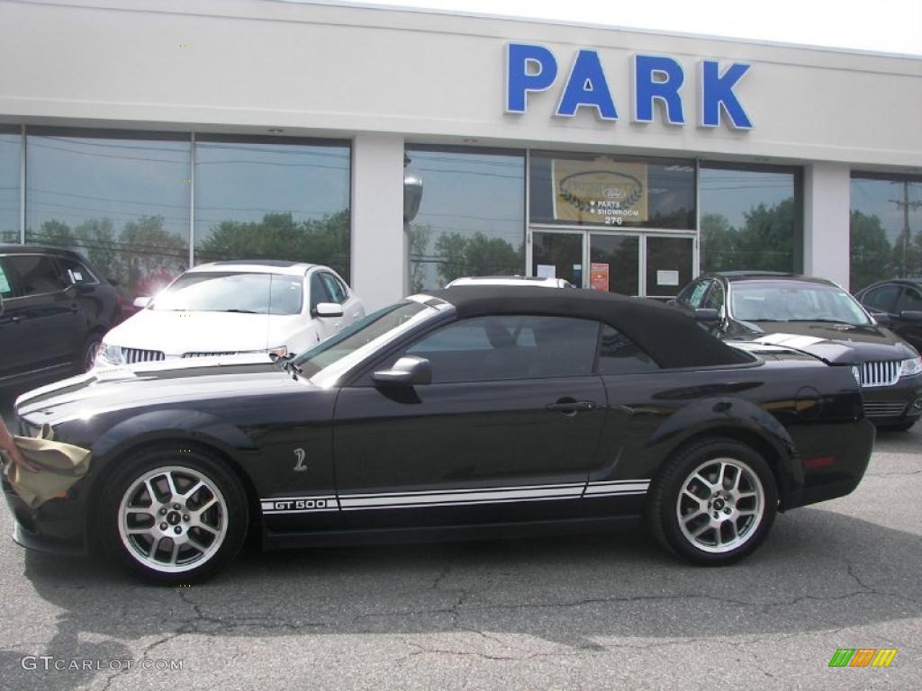 2007 Mustang Shelby GT500 Convertible - Black / Black/Red photo #17