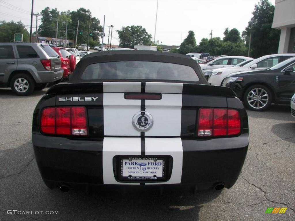 2007 Mustang Shelby GT500 Convertible - Black / Black/Red photo #18