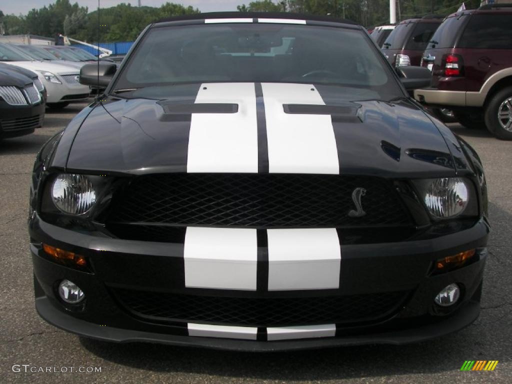2007 Mustang Shelby GT500 Convertible - Black / Black/Red photo #20