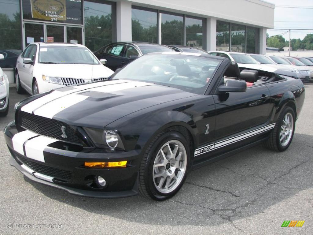 2007 Mustang Shelby GT500 Convertible - Black / Black/Red photo #24