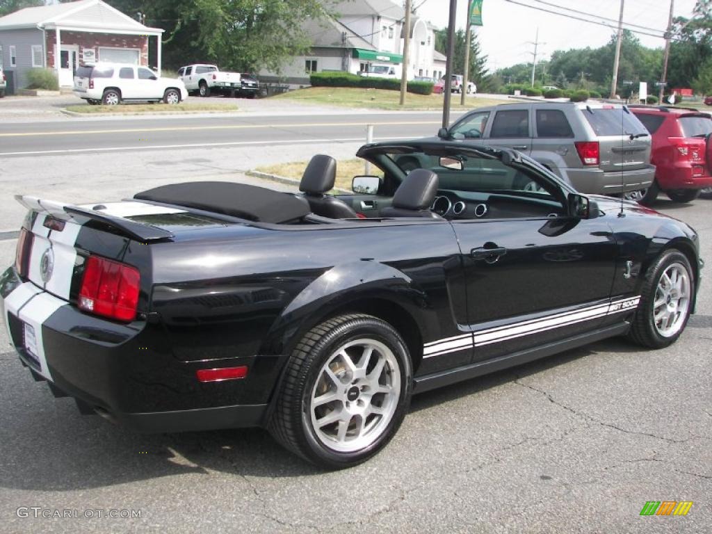 2007 Mustang Shelby GT500 Convertible - Black / Black/Red photo #25