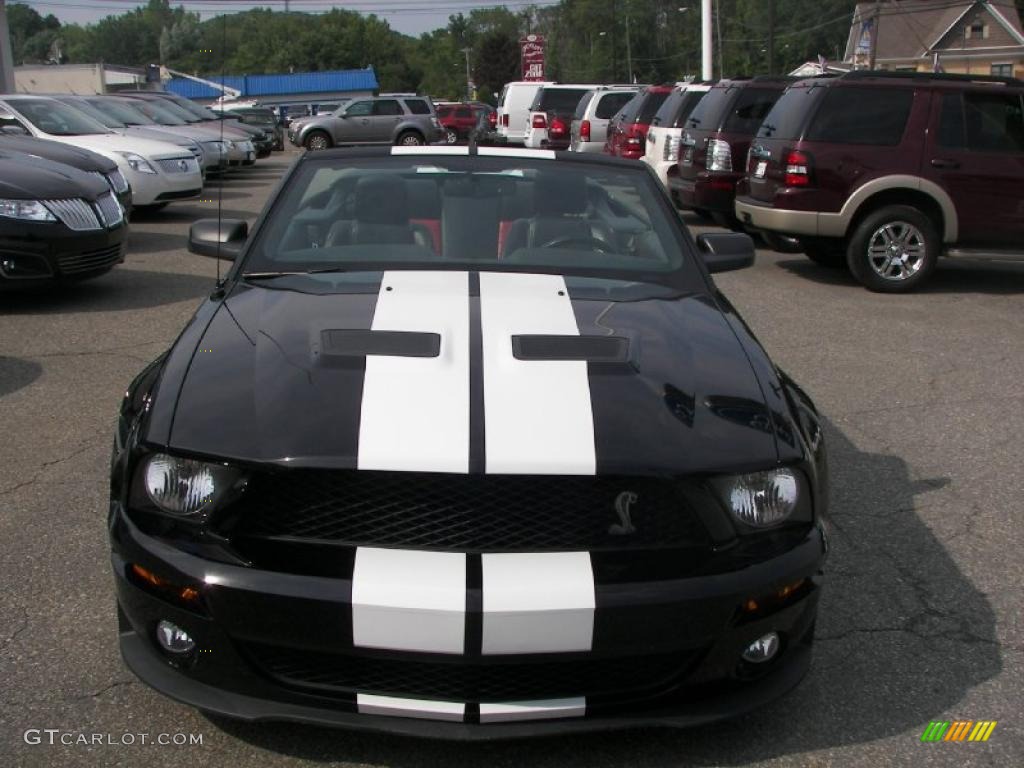 2007 Mustang Shelby GT500 Convertible - Black / Black/Red photo #30