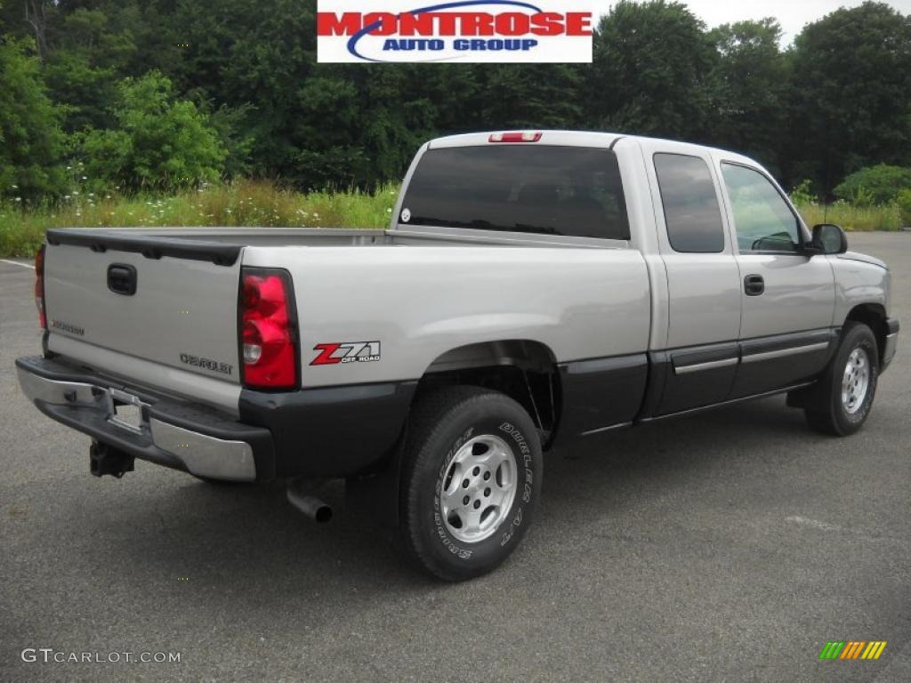 2004 Silverado 1500 Z71 Extended Cab 4x4 - Silver Birch Metallic / Dark Charcoal photo #2