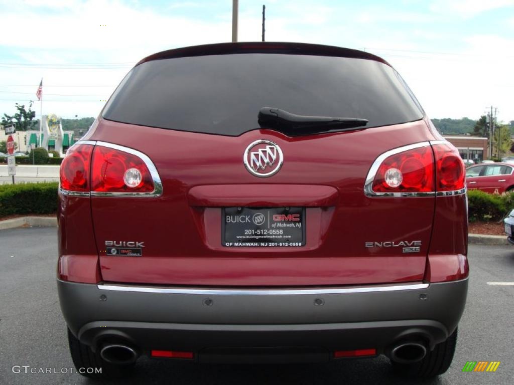 2008 Enclave CXL AWD - Red Jewel / Cashmere/Cocoa photo #8