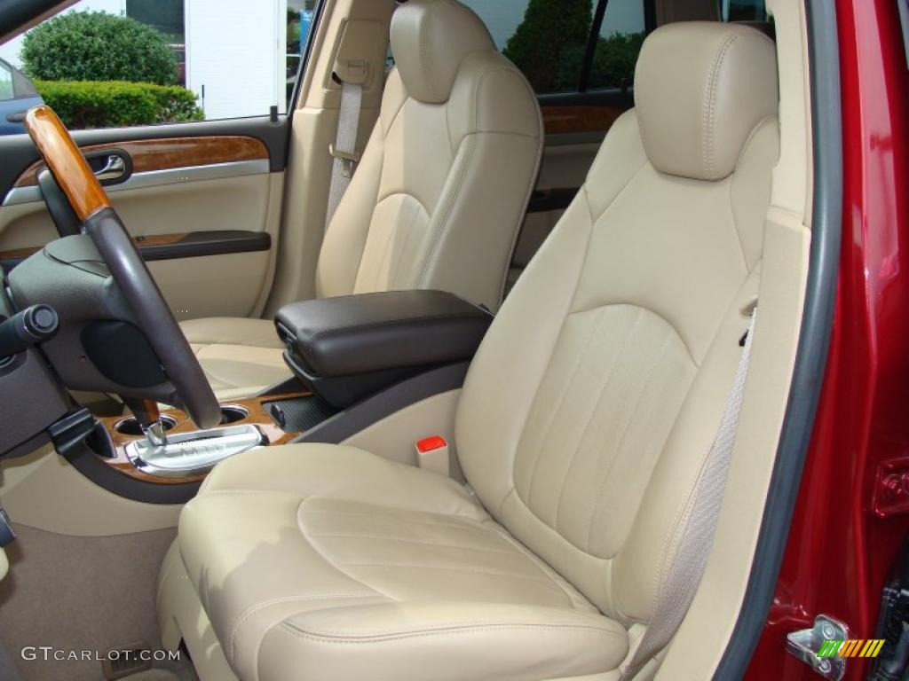 2008 Enclave CXL AWD - Red Jewel / Cashmere/Cocoa photo #16