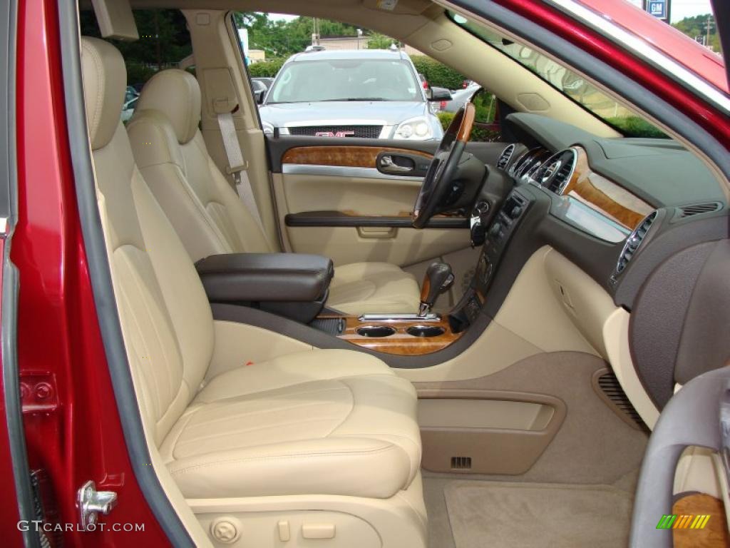 2008 Enclave CXL AWD - Red Jewel / Cashmere/Cocoa photo #17