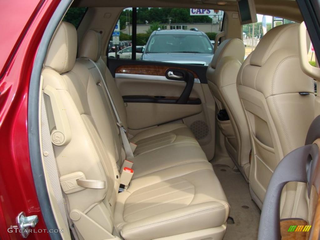 2008 Enclave CXL AWD - Red Jewel / Cashmere/Cocoa photo #18