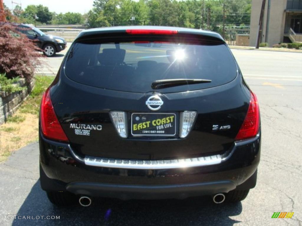 2007 Murano S AWD - Super Black / Charcoal photo #4