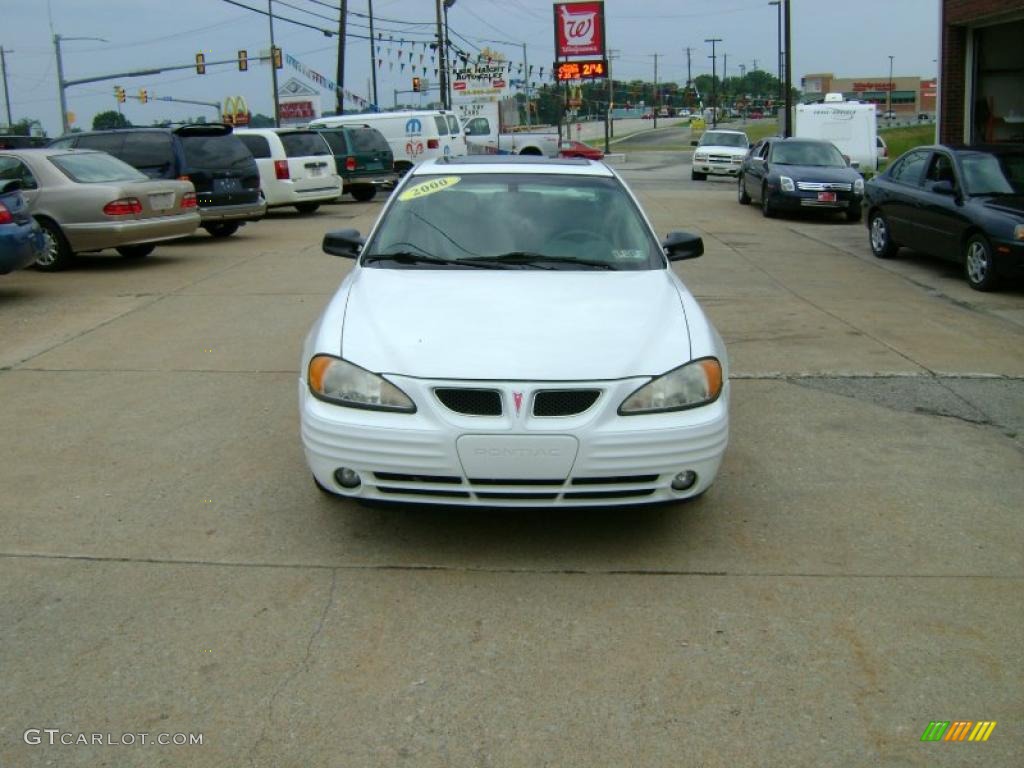 2000 Grand Am SE Coupe - Arctic White / Dark Pewter photo #3